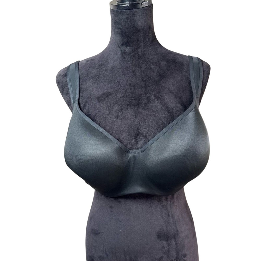 Cacique 42D Black Full Coverage Bra Smoothing T-Shirt Style